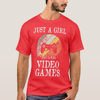 Just A Girl Who Loves Video Games Premium T-Shirt