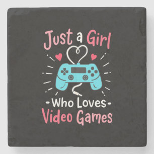 Just A Girl Who Loves Video Games Stone Coaster