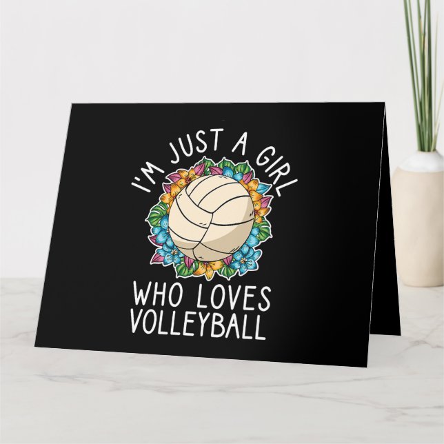 Just A Girl Who Loves Volleyball for teen girls Card (Front)