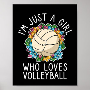 Just A Girl Who Loves Volleyball for teen girls Poster