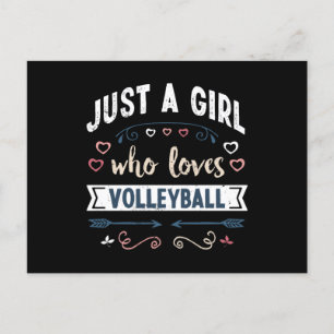 Just a Girl who loves Volleyball Funny Gifts Postcard