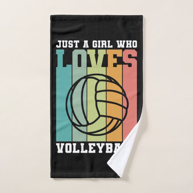 Just a girl who loves Volleyball Hand Towel (Hand Towel)