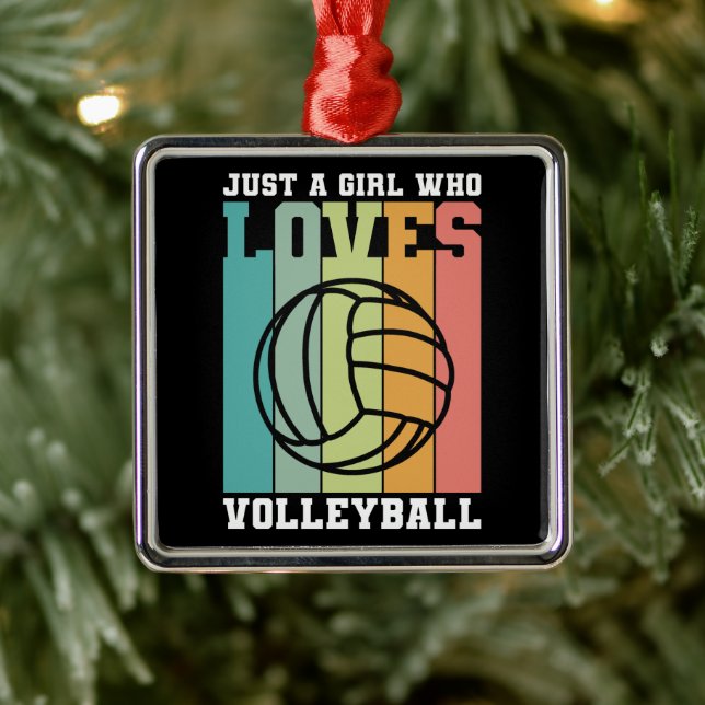 Just a girl who loves Volleyball  Metal Tree Decoration (Tree)