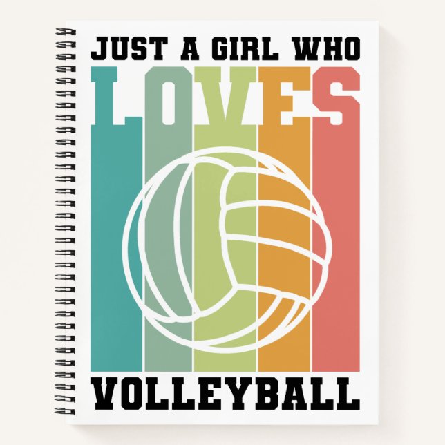 Just a girl who loves Volleyball Notebook (Front)