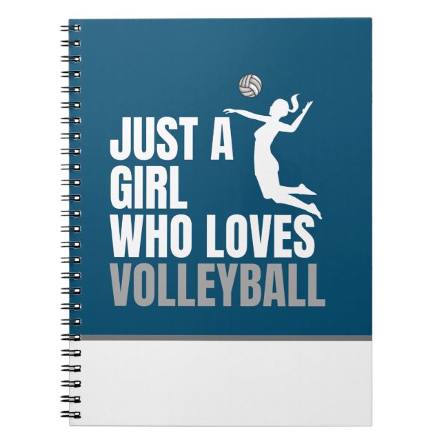 Just A Girl Who Loves Volleyball Player Athlete Notebook (Front)