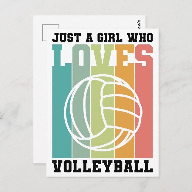 Just a girl who loves Volleyball Postcard (Front/Back)