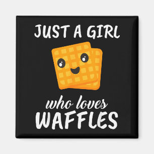Just A Girl Who Loves Waffles Clothes Outfit Gift Magnet