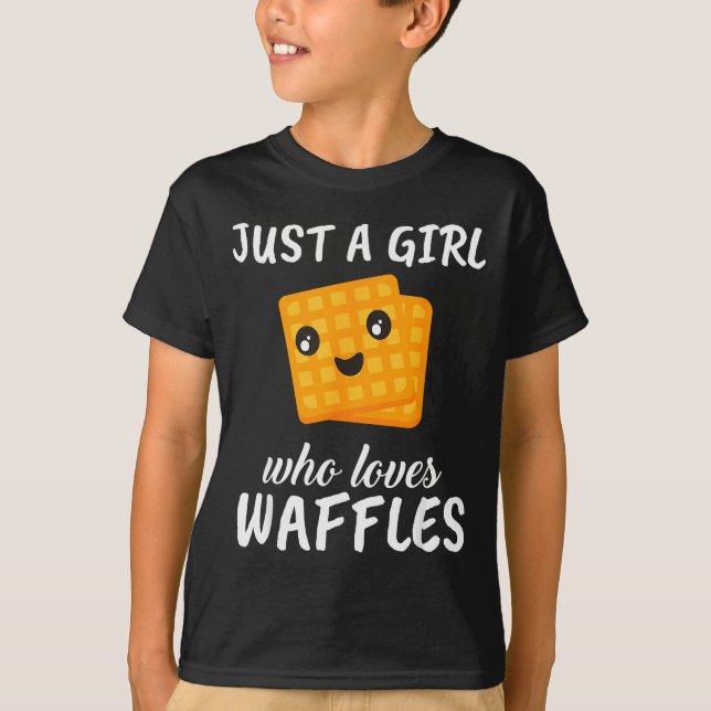 Just A Girl Who Loves Waffles Clothes Outfit Gift  T-Shirt (Front)