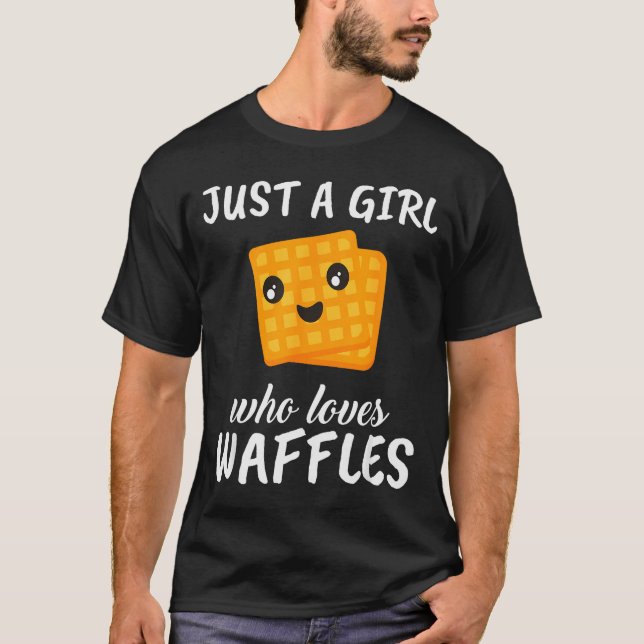 Just A Girl Who Loves Waffles Clothes Outfit Gift  T-Shirt (Front)
