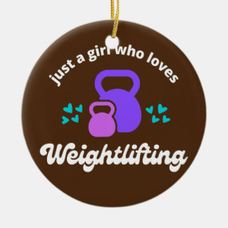 Just a Girl Who Loves Weightlifting Cute Fitness Ceramic Tree Decoration