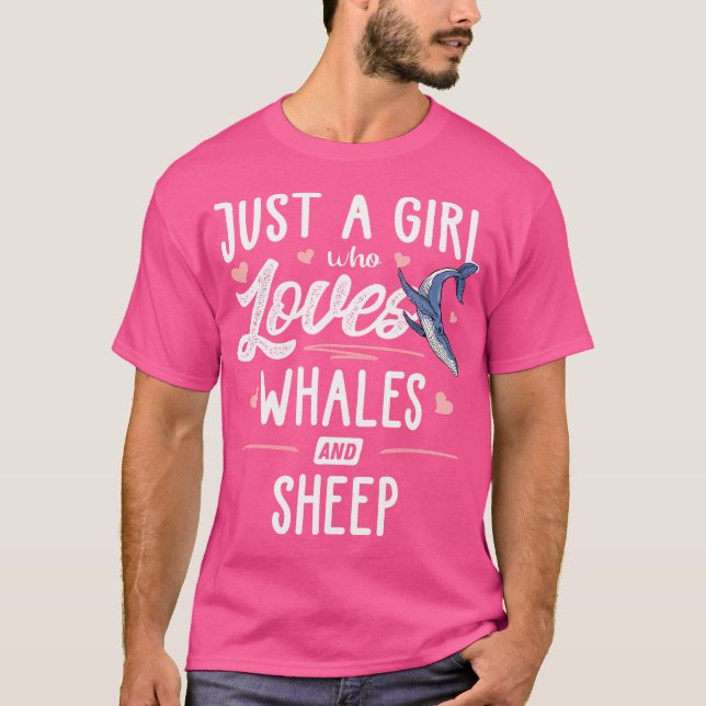Just A Girl Who Loves Whales And Sheep Women T-Shirt (Front)