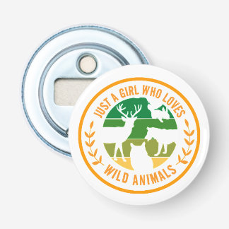 Just a girl who loves wild animals gift bottle opener