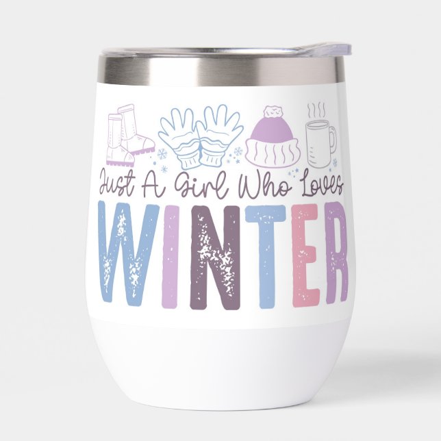 Just a Girl Who Loves Winter Cute Seasonal Design (Left)