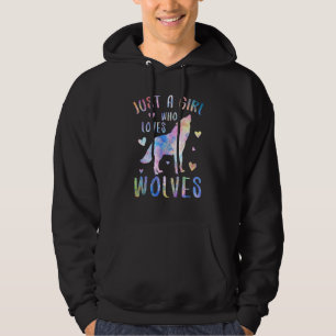 Just A Girl Who Loves Wolves Cute Wolf Teen Girls Hoodie