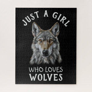 Just a girl who loves wolves jigsaw puzzle
