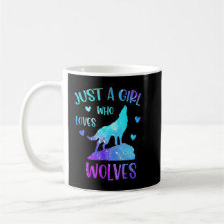 Just A Girl Who Loves Wolves Rainbow Gifts For Wol Coffee Mug
