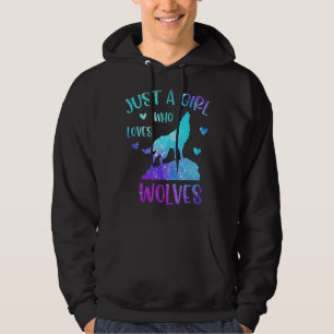 Just A Girl Who Loves Wolves Rainbow Gifts For Wol Hoodie