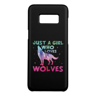 Just A Girl Who Loves Wolves Watercolor Case-Mate Samsung Galaxy S8 Case