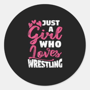 Just a Girl Who Loves Wrestling' Sticker