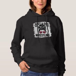 Just A Girl Who Loves Wrestling Retro Hoodie