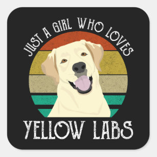 Just A Girl Who Loves Yellow Labs Square Sticker