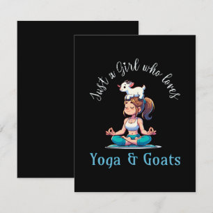 Just a girl who loves Yoga and Goats Enclosure Card