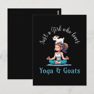 Just a girl who loves Yoga and Goats Postcard