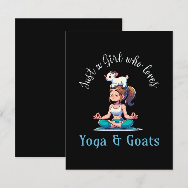 Just a girl who loves Yoga and Goats RSVP Card (Front/Back)