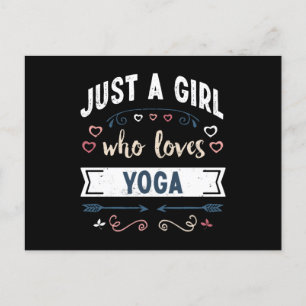 Just a Girl who loves Yoga Funny Gifts Postcard