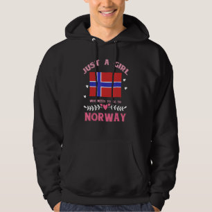 Just A Girl Who Needs To Go To Norway Norwegian Fl Hoodie