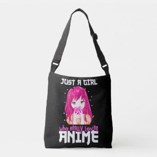 Just A Girl Who Really Loves Anime Crossbody Bag