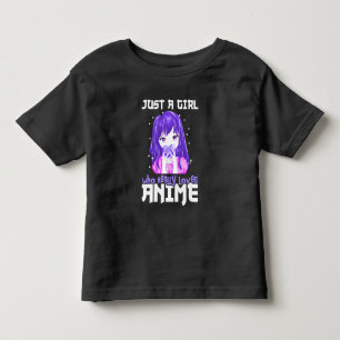 Just A Girl Who Really Loves Anime in Purple Toddler T-Shirt