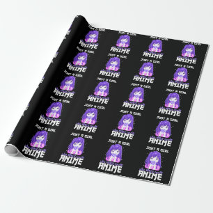 Just A Girl Who Really Loves Anime in Purple Wrapping Paper