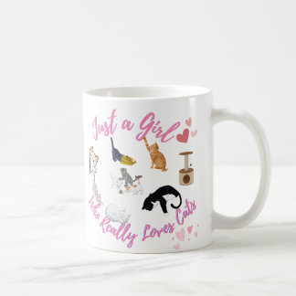 Just a Girl who Really Loves Cats Coffee Mug