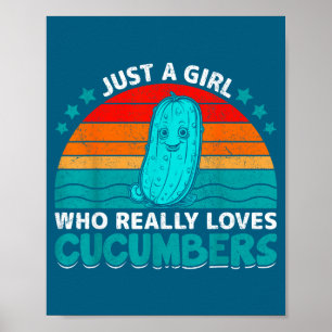 Just A Girl Who Really Loves Cubers Cute Vegetable Poster