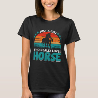Just A Girl Who Really Loves Horse T-Shirt