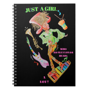 JUST A GIRL WHO REALLY LOVES MUSIC NOTEBOOK