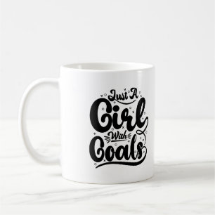 Just A Girl With Goals Typography Mug