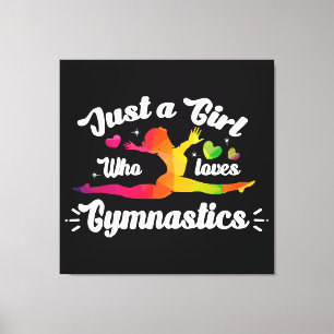 Just A Girls Who Loves Gymnastics Canvas Print