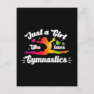 Just A Girls Who Loves Gymnastics Enclosure Card