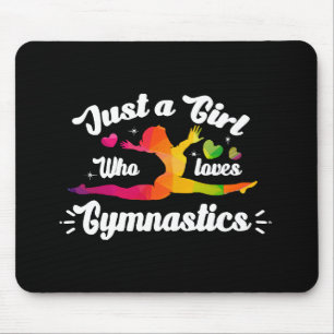 Just A Girls Who Loves Gymnastics Mouse Mat