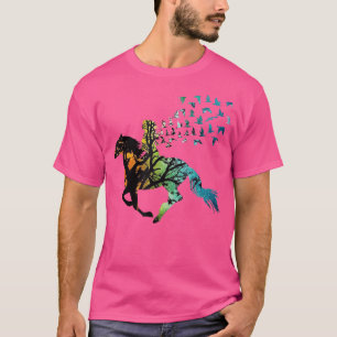 Just A Girls Who Loves Horses Funny Women Horsebac T-Shirt