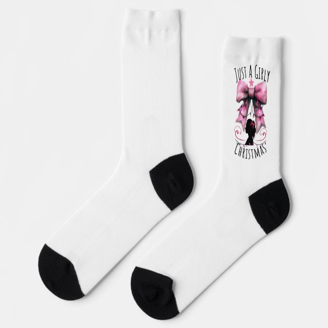 Just A Girly Christmas  Socks (Left)