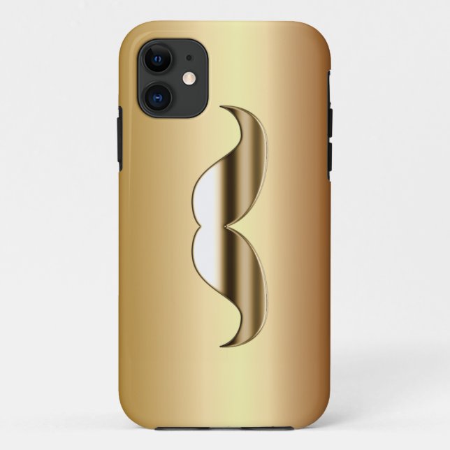 Just A Gold Moustache iPhone 5 Case (Back)