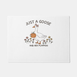 Just a Goose and Her Pumpkin Classic T-Shirt Doormat