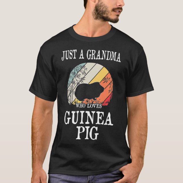 Just A Grandma Who Loves Guinea Pig Premium _1  T-Shirt (Front)