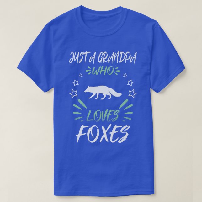Just A Grandpa Who Loves FoxesT-Shirt T-Shirt (Design Front)
