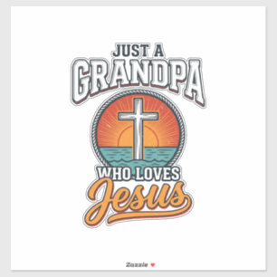 Just A Grandpa Who Loves Jesus Vintage Cross Shirt