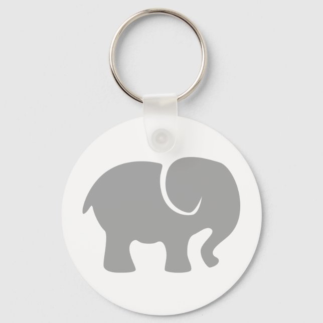 Just a Grey Elephant Key Ring (Front)
