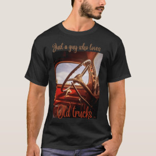 Just A Guy Who Loves Old alpaca gift idea  T-Shirt